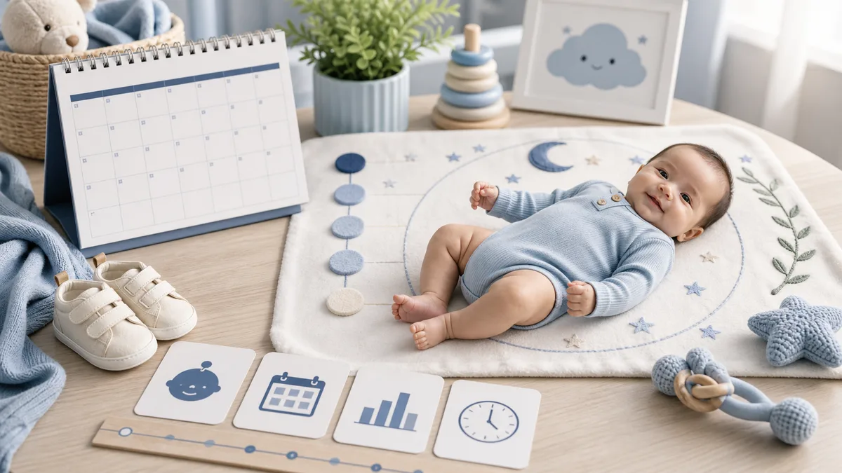 Editorial illustration for Baby Age Calculator Guide, Age in Weeks, Months, and Corrected Age