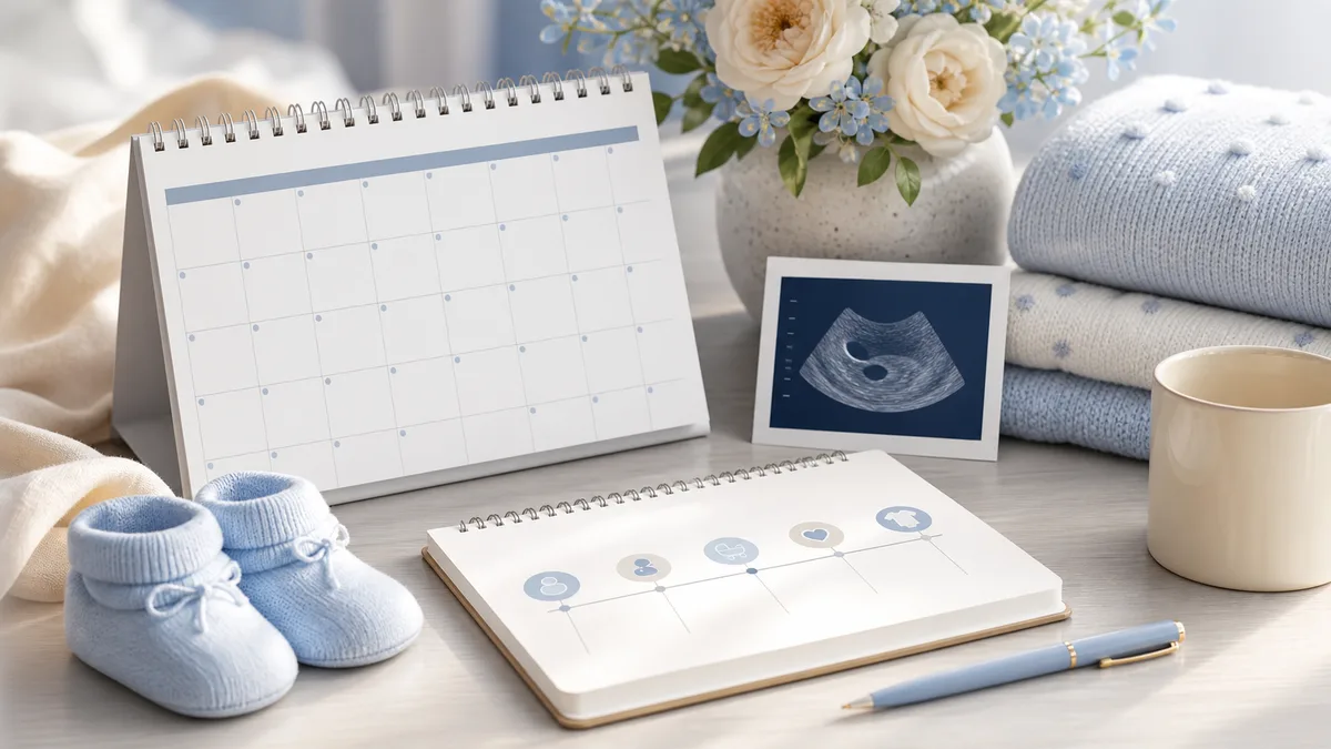 Editorial illustration for Pregnancy Due Date Guide, LMP, Conception Date, and Weeks Pregnant