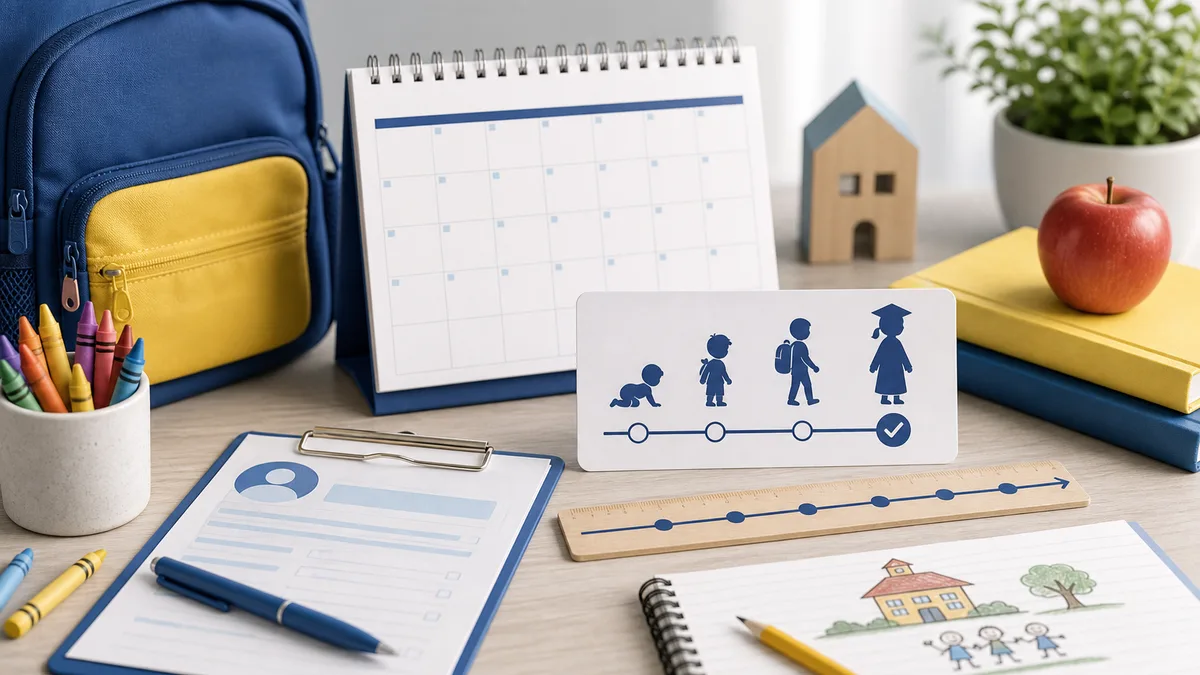 Editorial illustration for School Age Calculator Guide, Cutoff Dates and Enrollment Age