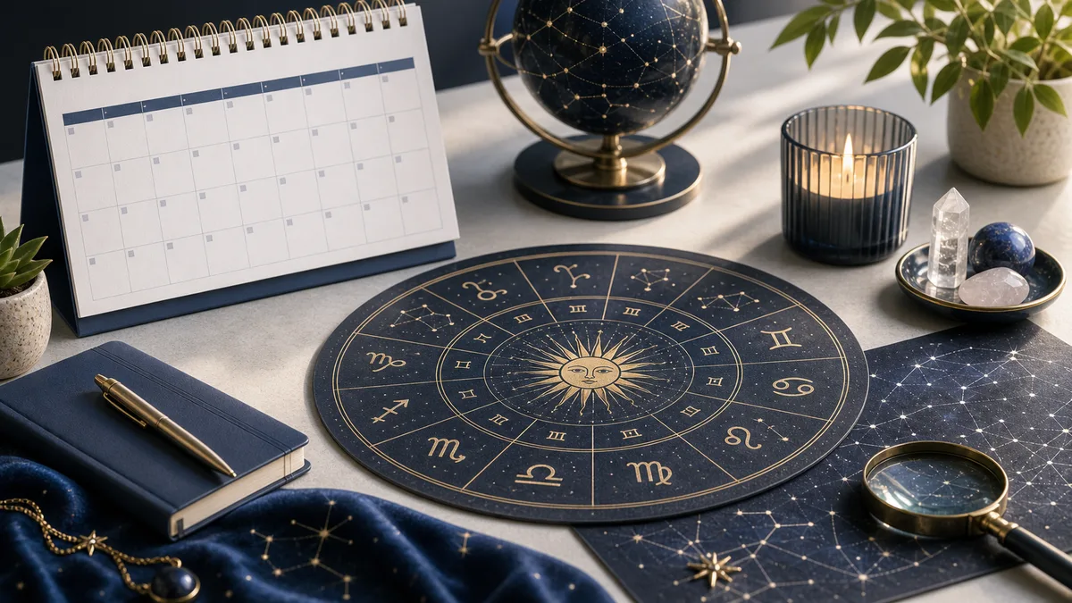 Editorial illustration for Zodiac Finder Guide, What Is My Zodiac Sign by Date of Birth?