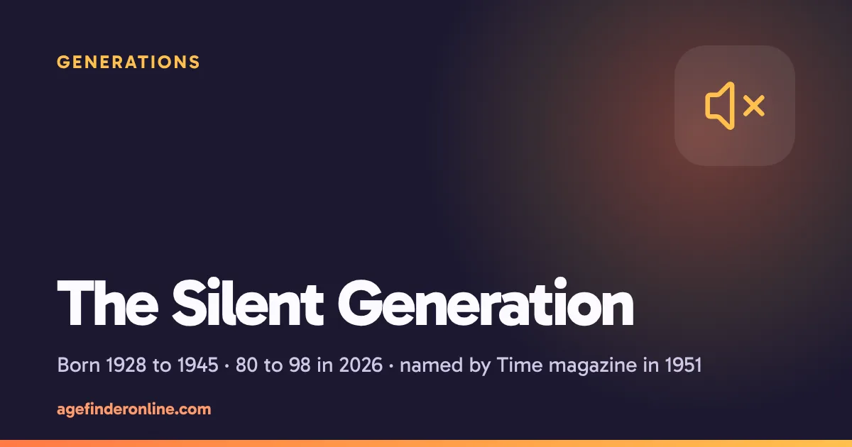 The Silent Generation: Years, Ages and Why It Got That Name